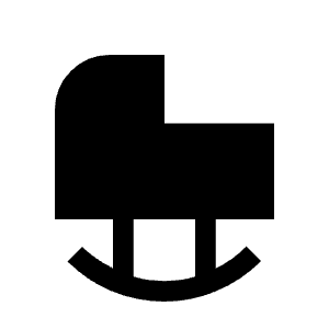 Crib Fill Icon from Sharp Fill - Material Symbols Set