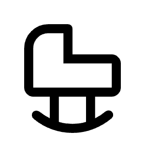 Crib Icon from Rounded Line - Material Symbols Set