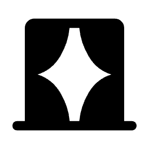 Curtains Fill Icon from Rounded Fill - Material Symbols Set