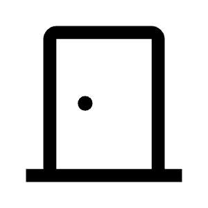 Door Back Icon from Outlined Line - Material Symbols Set
