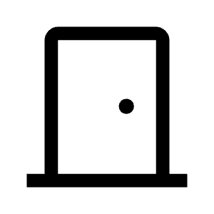 Door Front Icon from Outlined Line - Material Symbols Set
