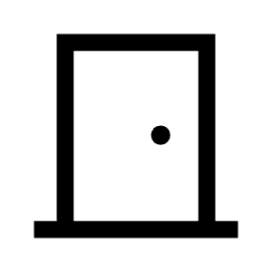 Door Front Icon from Sharp Line - Material Symbols Set