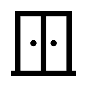 Door Sliding Icon from Sharp Line - Material Symbols Set