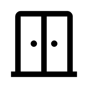 Door Sliding Icon from Outlined Line - Material Symbols Set