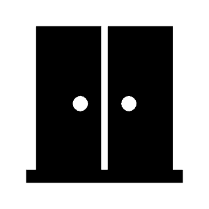 Door Sliding Fill Icon from Sharp Fill - Material Symbols Set