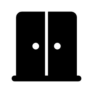 Door Sliding Fill Icon from Rounded Fill - Material Symbols Set