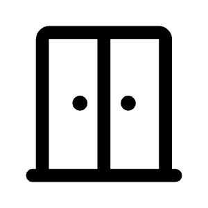 Door Sliding Icon from Rounded Line - Material Symbols Set