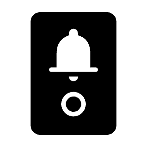 Doorbell 3p Fill Icon from Rounded Fill - Material Symbols Set