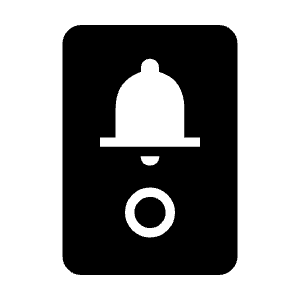 Doorbell 3p Fill Icon from Outlined Fill - Material Symbols Set