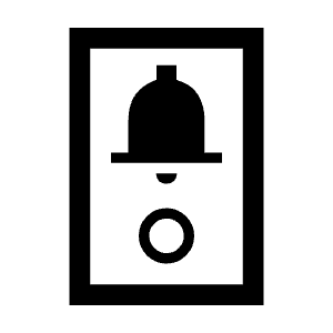 Doorbell 3p Icon from Sharp Line - Material Symbols Set
