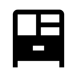 Dresser Fill Icon from Sharp Fill - Material Symbols Set