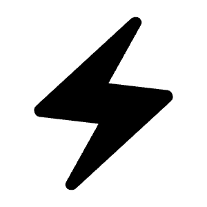 Electric Bolt Fill Icon from Rounded Fill - Material Symbols Set