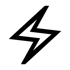 Electric Bolt Icon from Outlined Line - Material Symbols Set