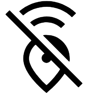 Emergency Share Off Icon from Sharp Line - Material Symbols Set