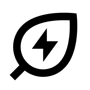 Energy Savings Leaf Icon from Sharp Line - Streamline Material Free Set