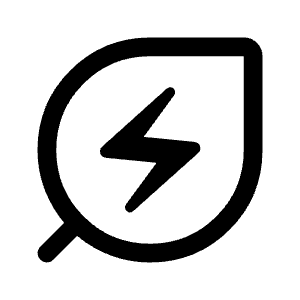 Energy Savings Leaf Icon from Rounded Line - Material Symbols Set