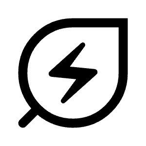 Energy Savings Leaf Icon from Outlined Line - Material Symbols Set