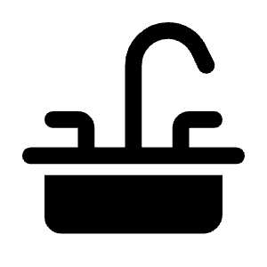 Faucet Fill Icon from Rounded Fill - Material Symbols Set