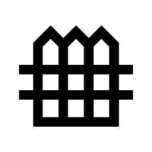 Fence Fill Icon from Sharp Fill - Material Symbols Set