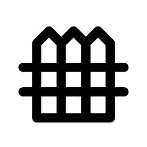 Fence Fill Icon from Rounded Fill - Material Symbols Set