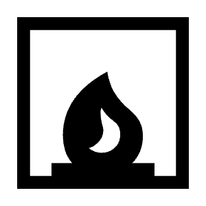 Fireplace Fill Icon from Sharp Fill - Material Symbols Set