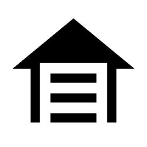 Garage Door Fill Icon from Outlined Fill - Material Symbols Set
