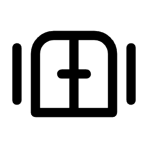 Gate Icon from Rounded Line - Material Symbols Set