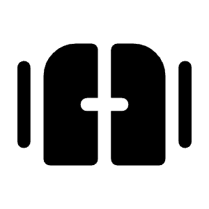 Gate Fill Icon from Rounded Fill - Material Symbols Set