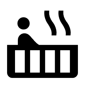 Hot Tub Fill Icon from Outlined Fill - Material Symbols Set