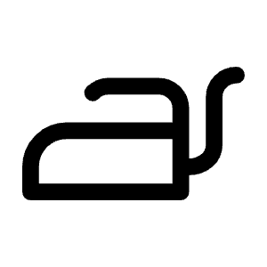 Iron Icon from Rounded Line - Material Symbols Set