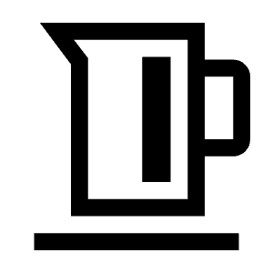 Kettle Icon from Outlined Line - Material Symbols Set