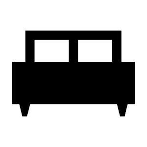 King Bed Fill Icon from Sharp Fill - Material Symbols Set