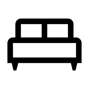 King Bed Icon from Outlined Line - Material Symbols Set