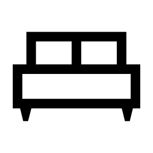 King Bed Icon from Sharp Line - Material Symbols Set