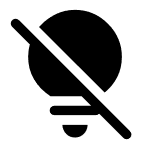 Light Off Fill Icon from Rounded Fill - Material Symbols Set
