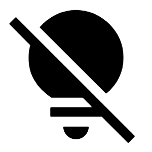 Light Off Fill Icon from Outlined Fill - Material Symbols Set