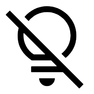 Light Off Icon from Outlined Line - Material Symbols Set