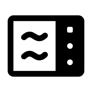 Microwave Fill Icon from Rounded Fill - Material Symbols Set