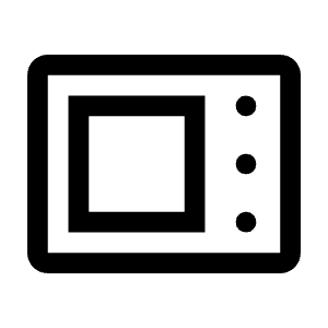 Microwave Gen Icon from Outlined Line - Material Symbols Set