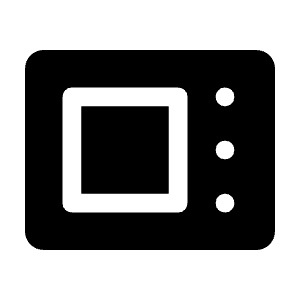 Microwave Gen Fill Icon from Rounded Fill - Material Symbols Set