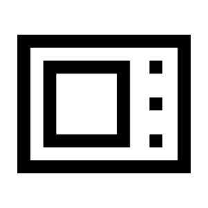 Microwave Gen Icon from Sharp Line - Material Symbols Set