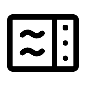Microwave Icon from Rounded Line - Material Symbols Set