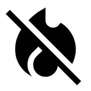 Mode Heat Off Fill Icon from Sharp Fill - Material Symbols Set
