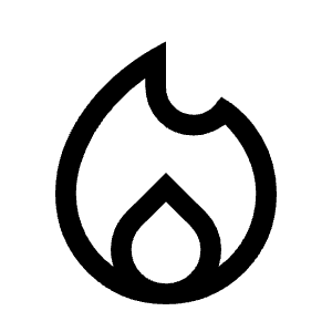 Mode Heat Icon from Sharp Line - Material Symbols Set
