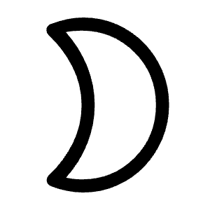 Mode Night Icon from Rounded Line - Material Symbols Set
