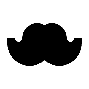 Moustache Fill Icon from Outlined Fill - Material Pro Free Set