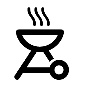 Outdoor Grill Icon from Rounded Line - Material Symbols Set