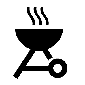 Outdoor Grill Fill Icon from Sharp Fill - Material Symbols Set