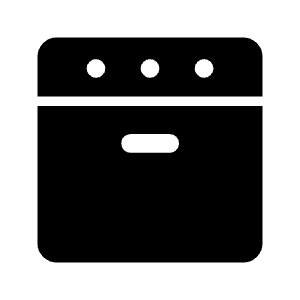 Oven Fill Icon from Rounded Fill - Material Symbols Set