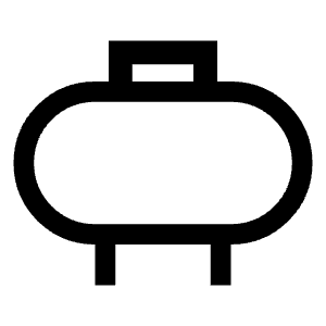 Propane Icon from Sharp Line - Material Symbols Set